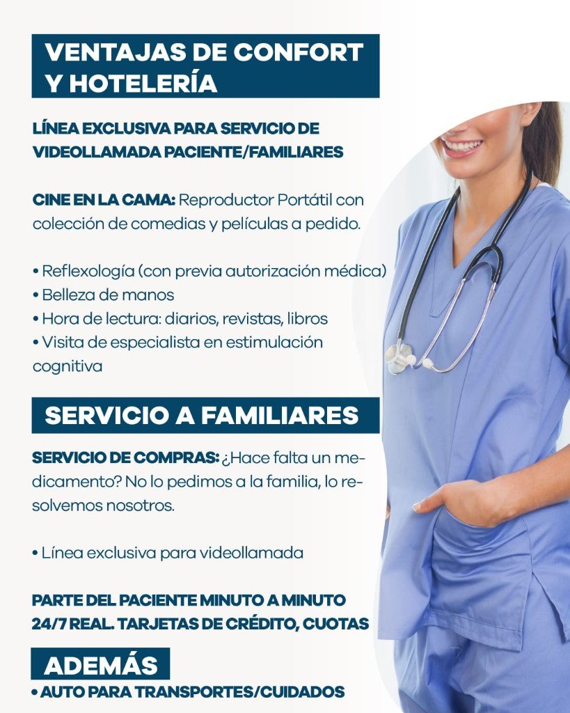 Ventajas de confort y servicio a familiares