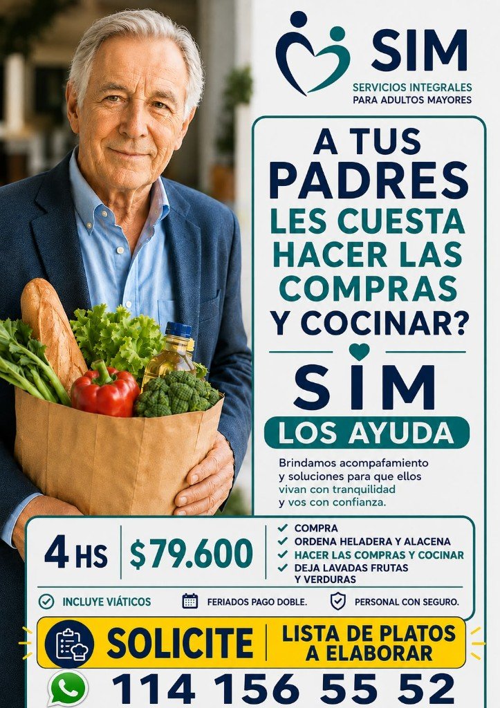 Padres compras: 4 horas, compras y cocina